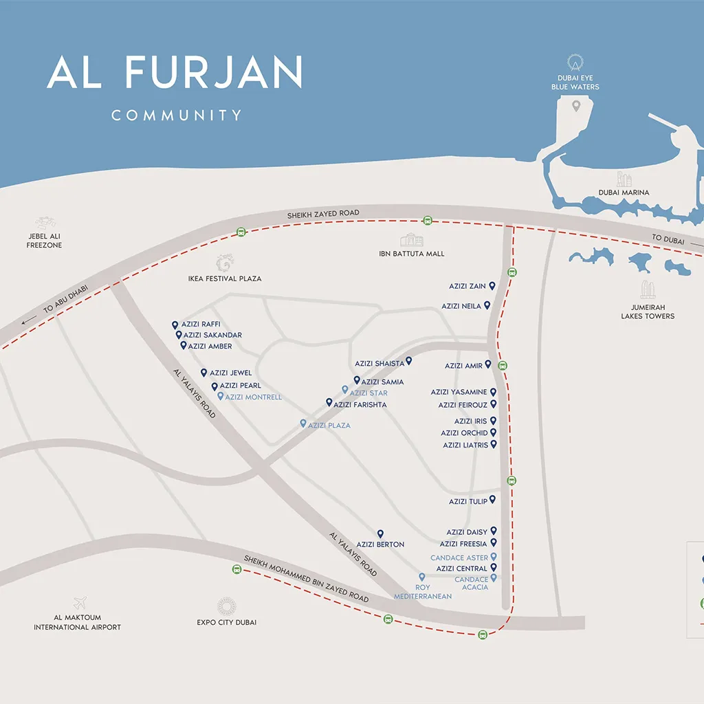 Azizi Apartments in Al Furjan from AED 550K