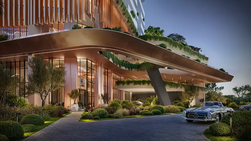 Luxury entrance lobby