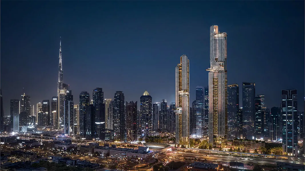 Dubai skyline at night