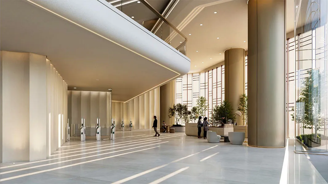 Elegant residential corridor