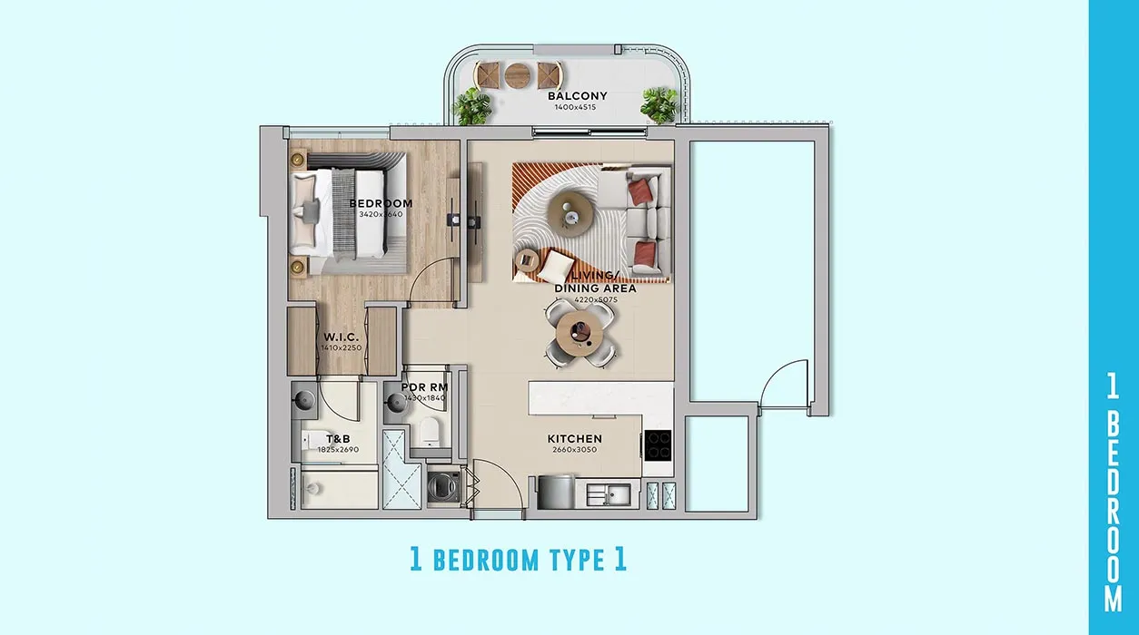 1 Bedroom Apartment