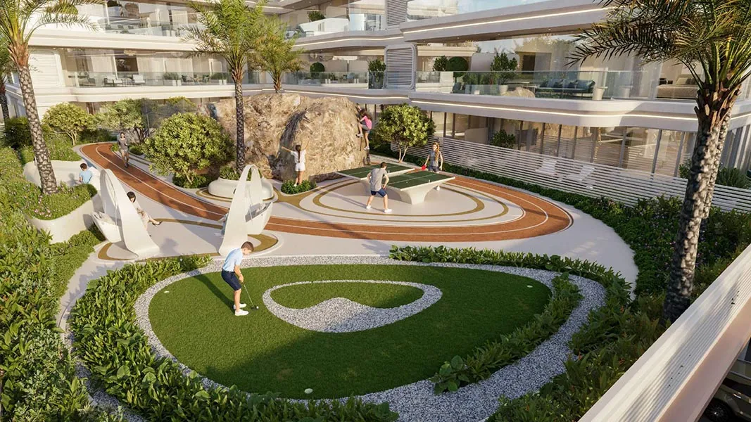 Green garden area