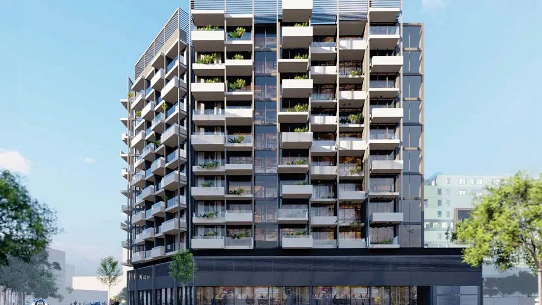 High-rise building facade