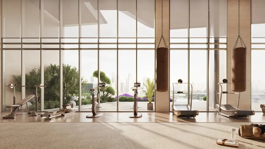 Bright living area with curtains