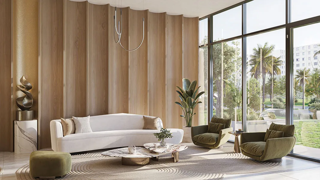 Living room with view