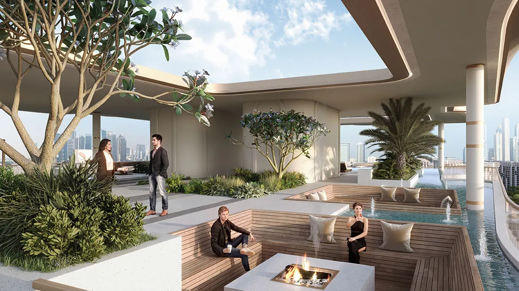 Outdoor lounge area