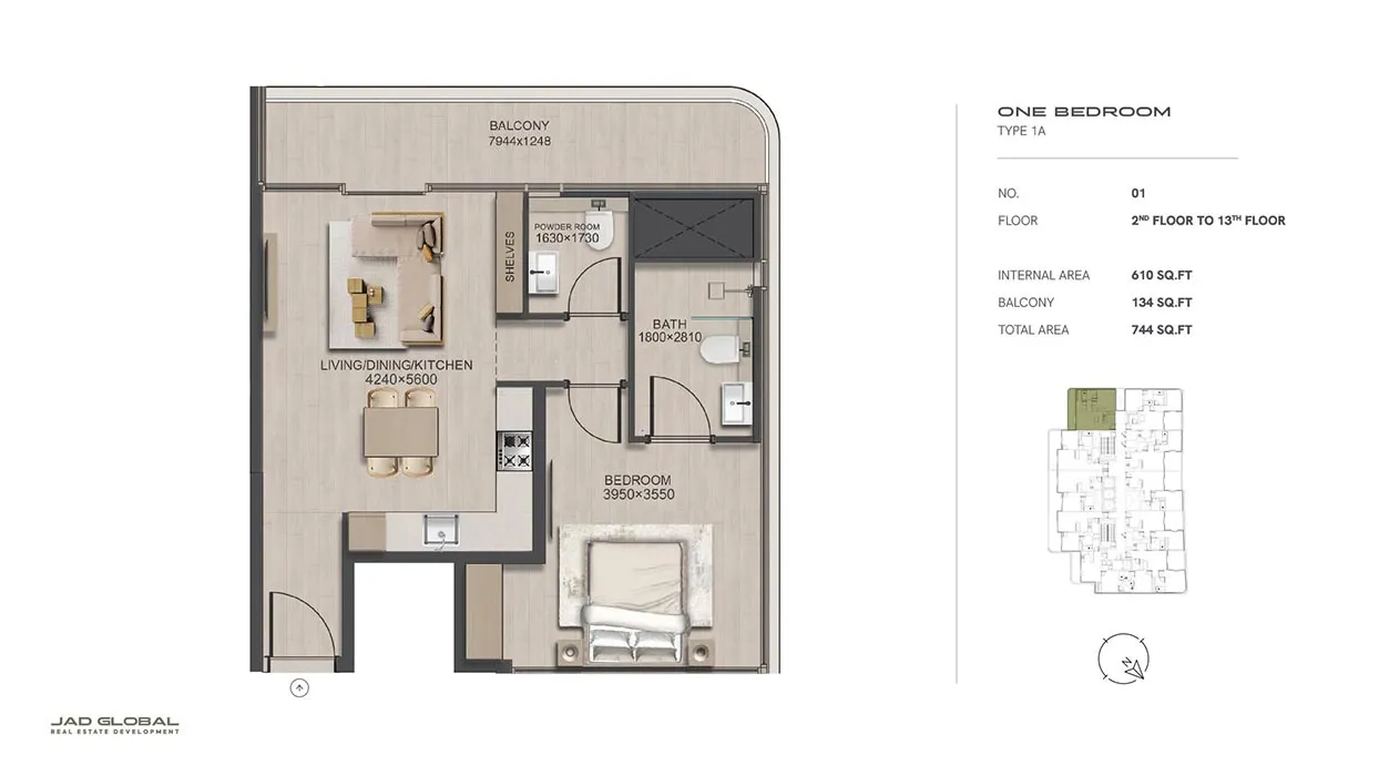 1 Bedroom Apartment