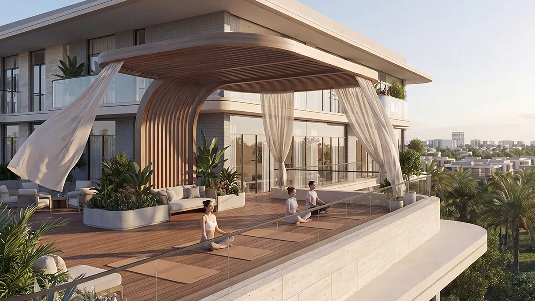 Rooftop seating area