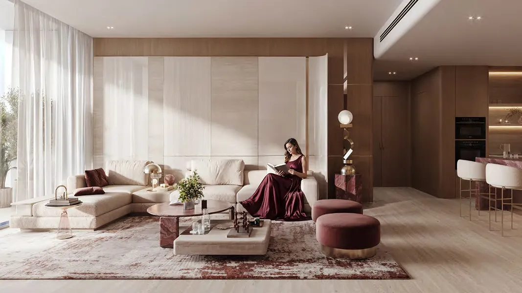 Spacious luxury lounge