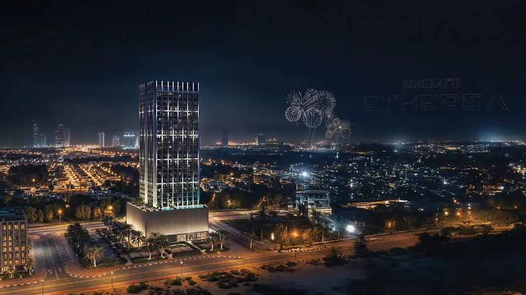 City skyline at night