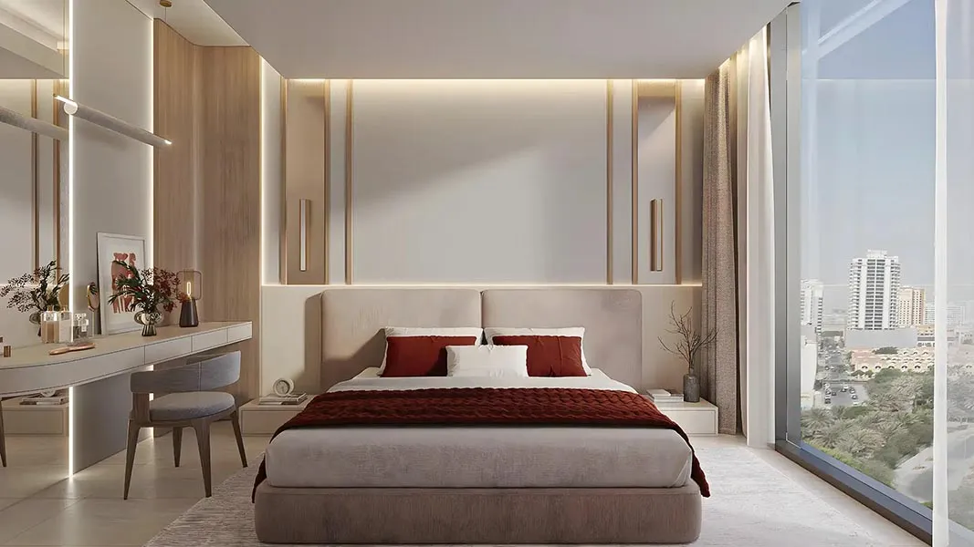 Elegant bedroom interior