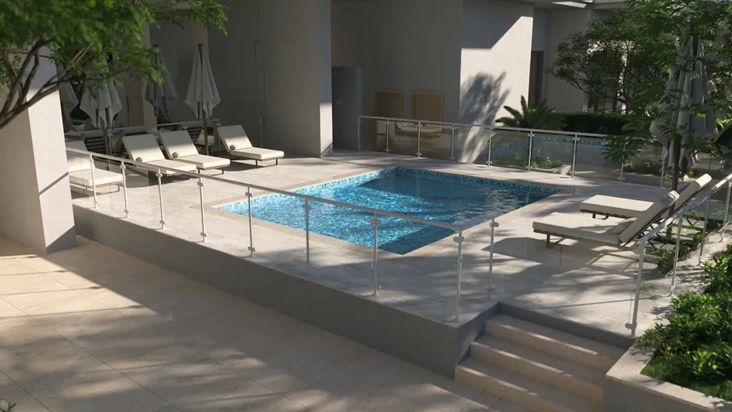 Resort-style swimming pool
