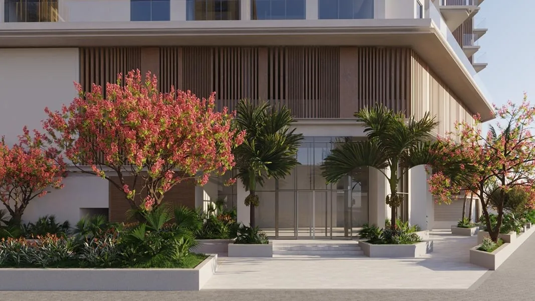 Modern exterior entrance
