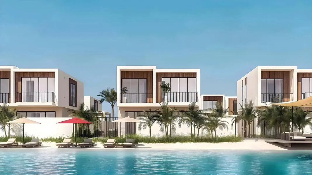 Townhouses with pool view