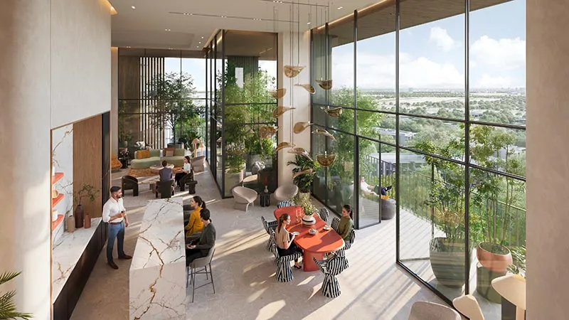 Balcony view with greenery