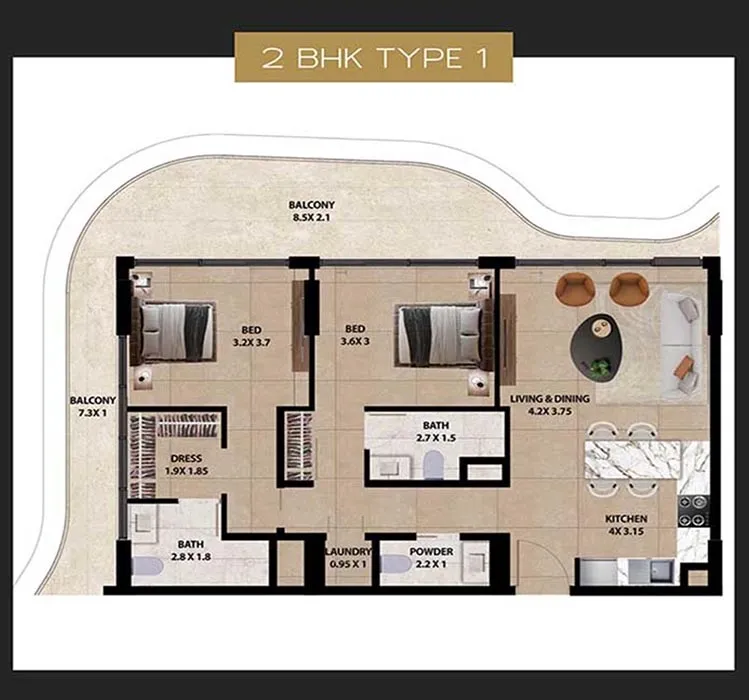 2 Bedroom Apartment