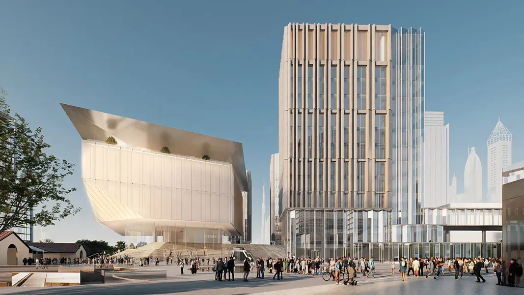 Modern high-rise building