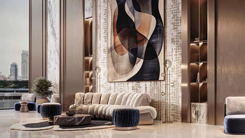 Luxury lobby interior