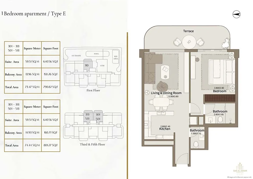 1 Bedroom Apartment
