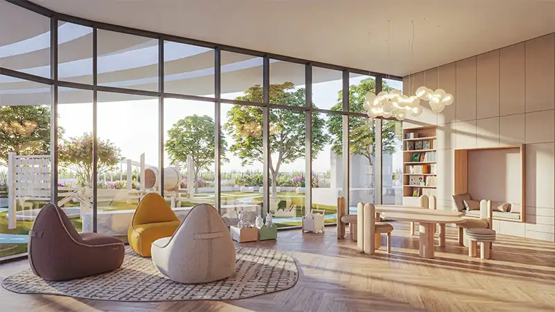 Bright living room interior