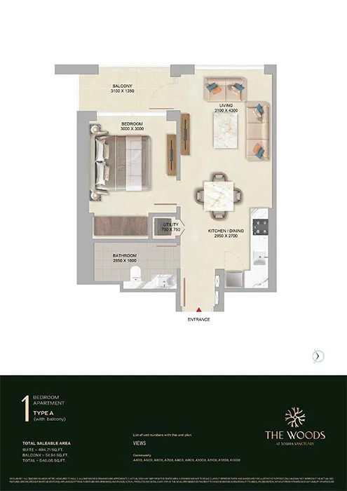 1 Bedroom Apartment