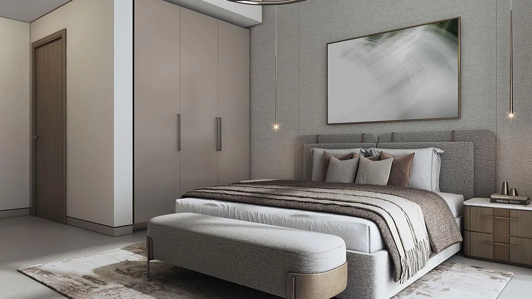 Minimal bedroom interior