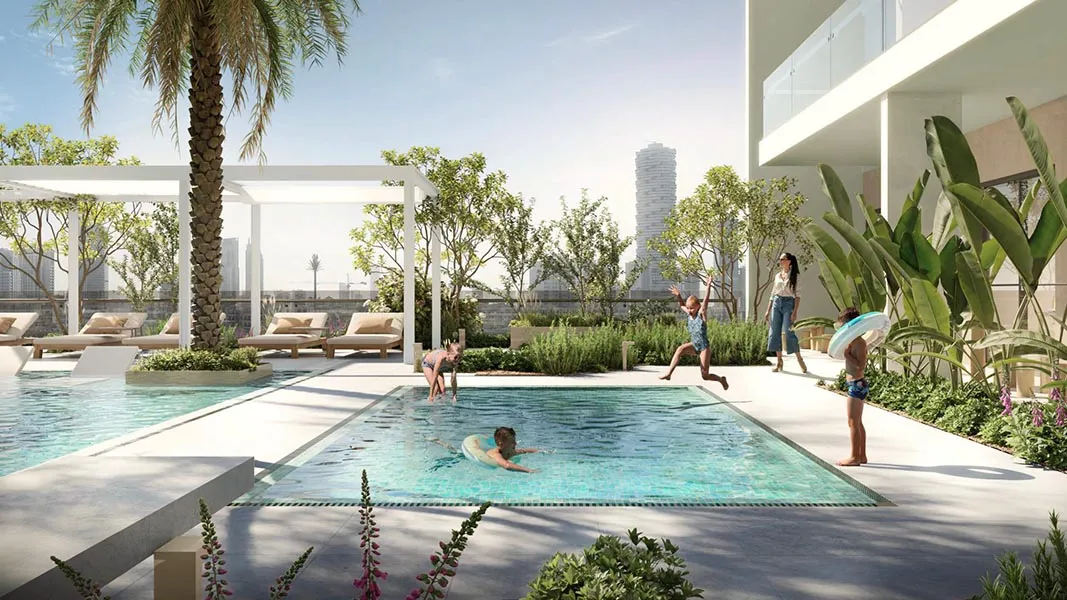 Resort-style pool deck
