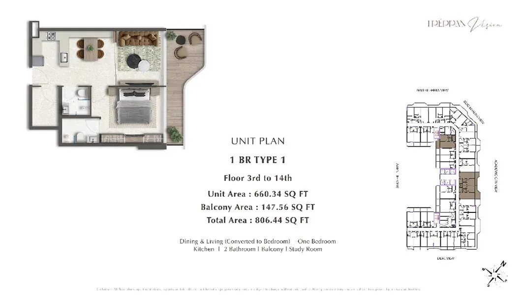 1 Bedroom Apartment