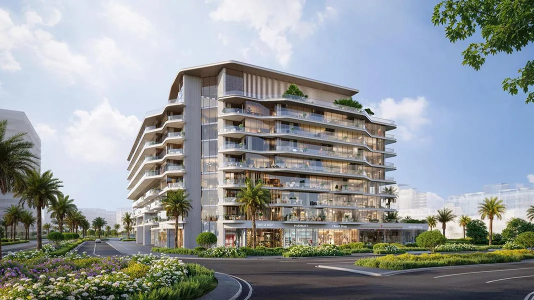 Modern apartment building exterior