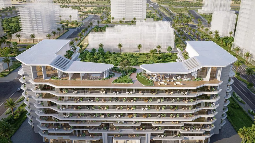 Aerial view of rooftop
