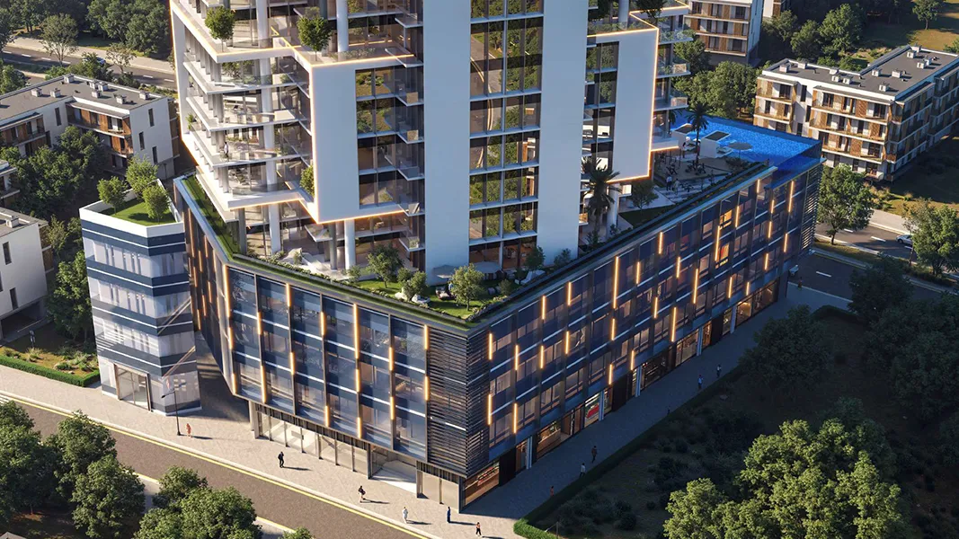 Modern residential tower