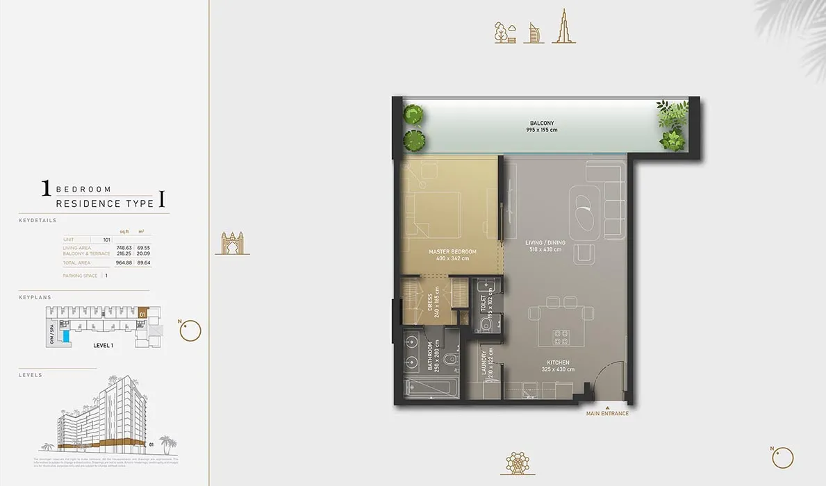 1 Bedroom Apartment