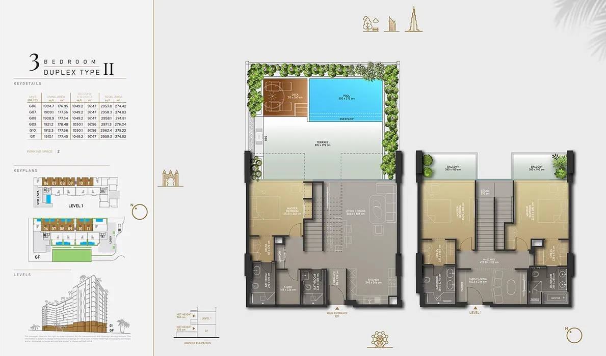 3 Bedroom Duplex Apartments