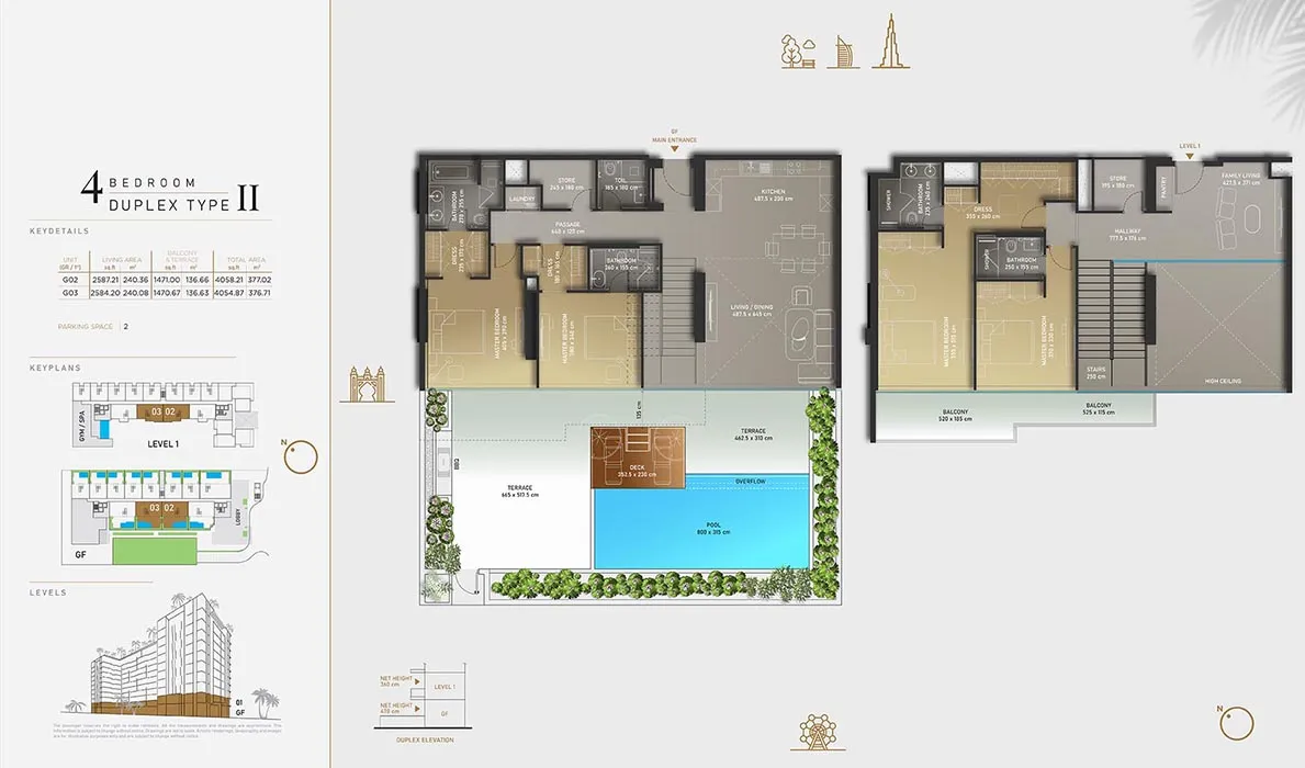 4 Bedroom Duplex Apartments