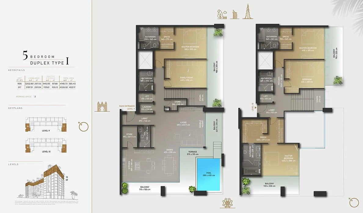 5 Bedroom Duplex Apartments
