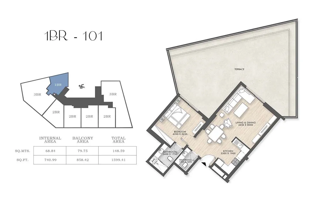 1 Bedroom Apartment