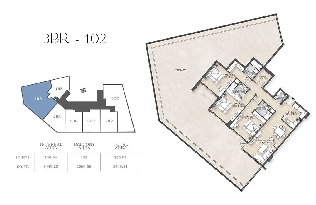 3 Bedroom Apartment