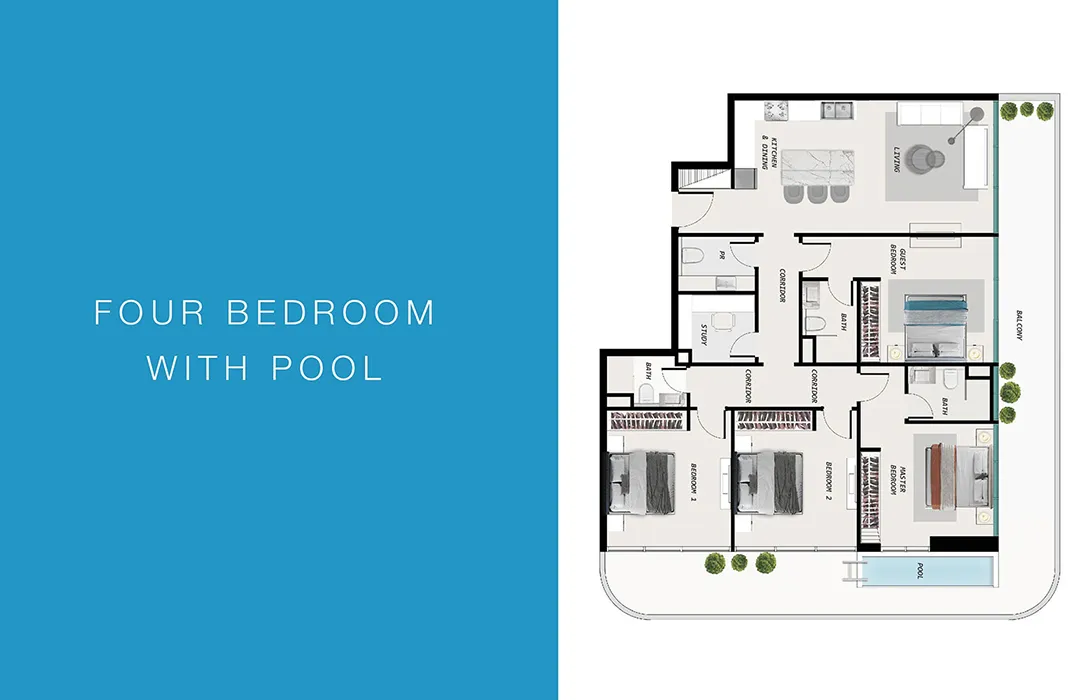 4 Bedroom Apartment