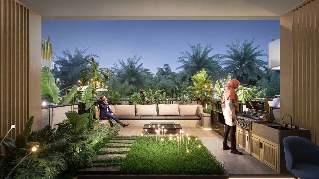 Garden patio view