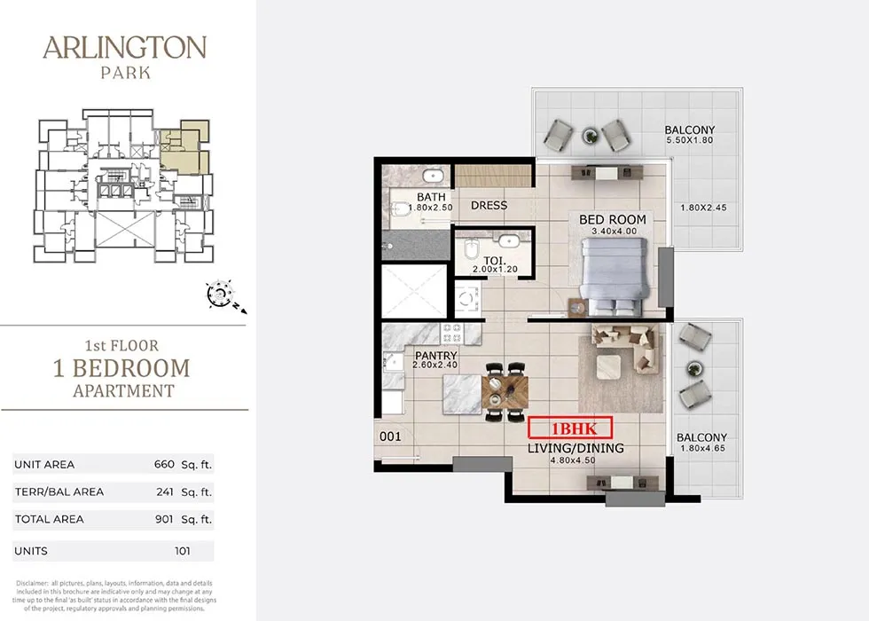 1 Bedroom Apartment
