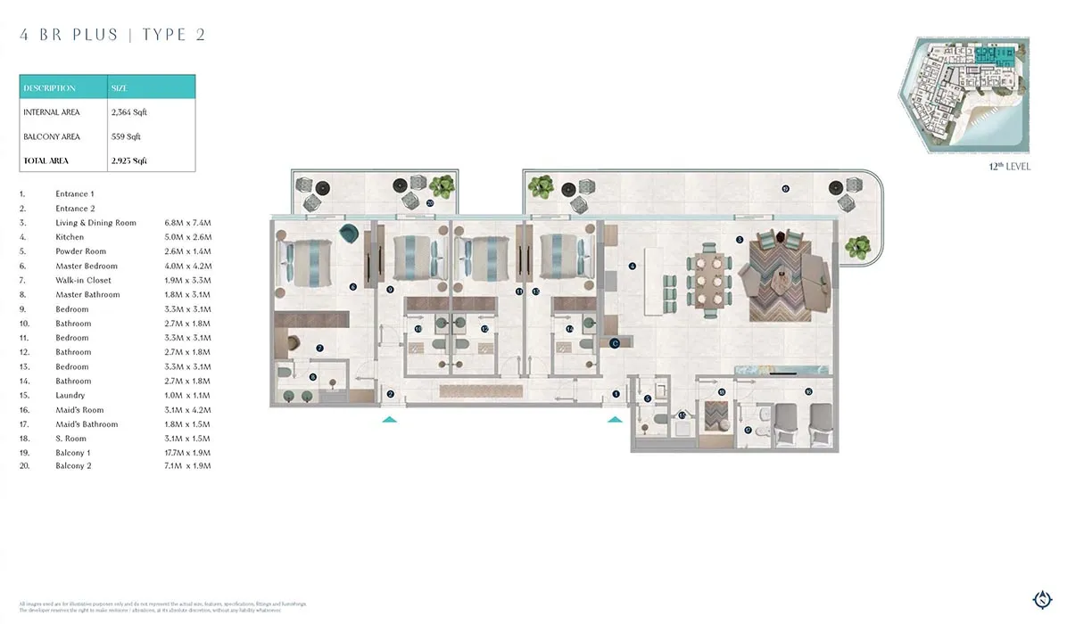 4 Bedroom Apartment