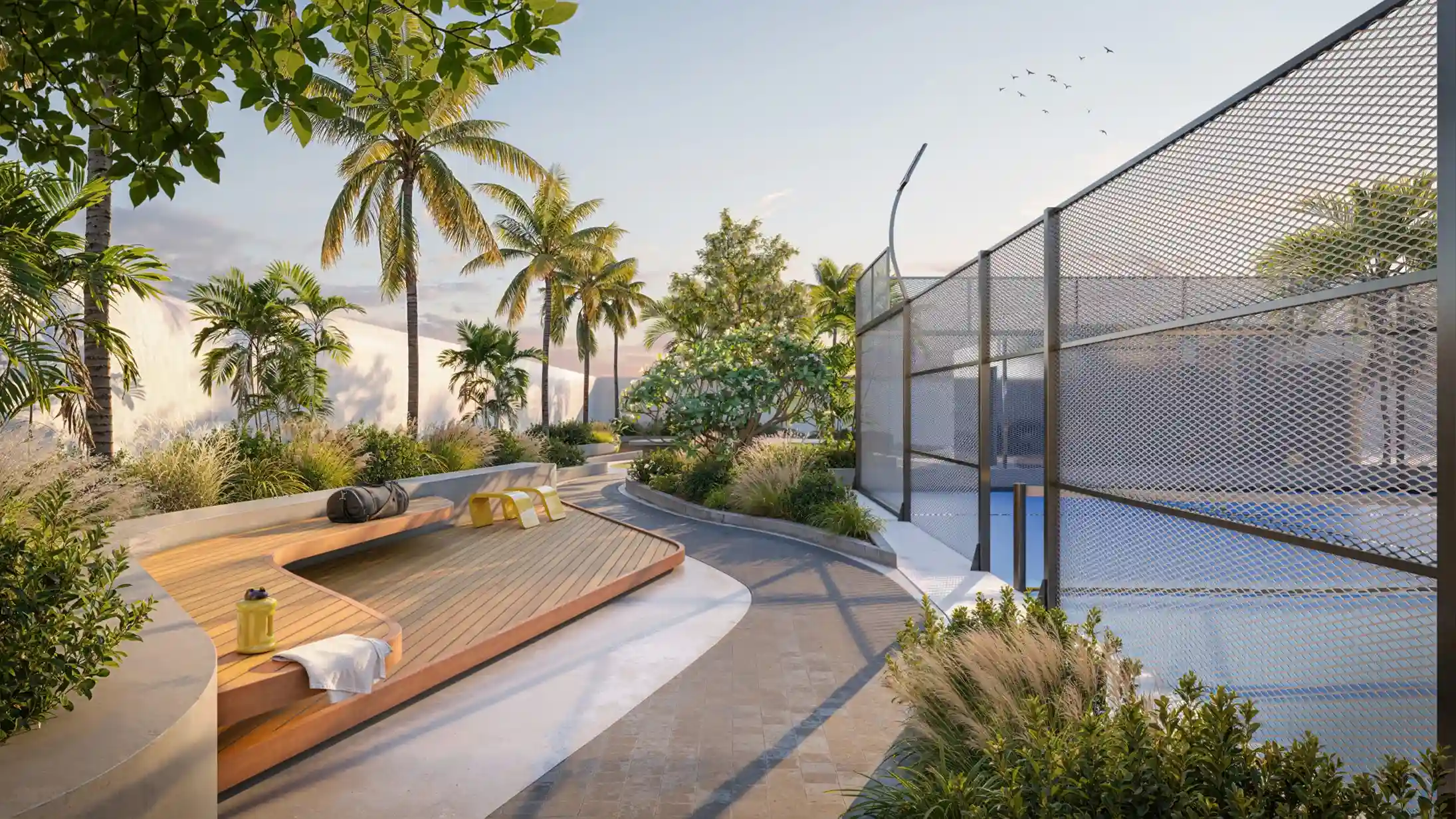Garden seating area