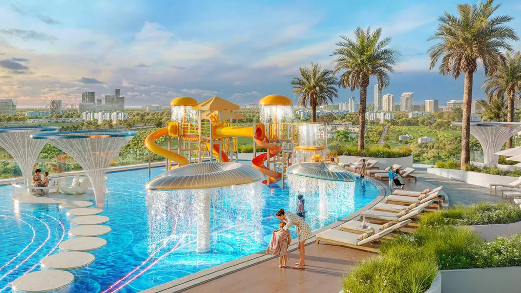 Resort-style swimming pool