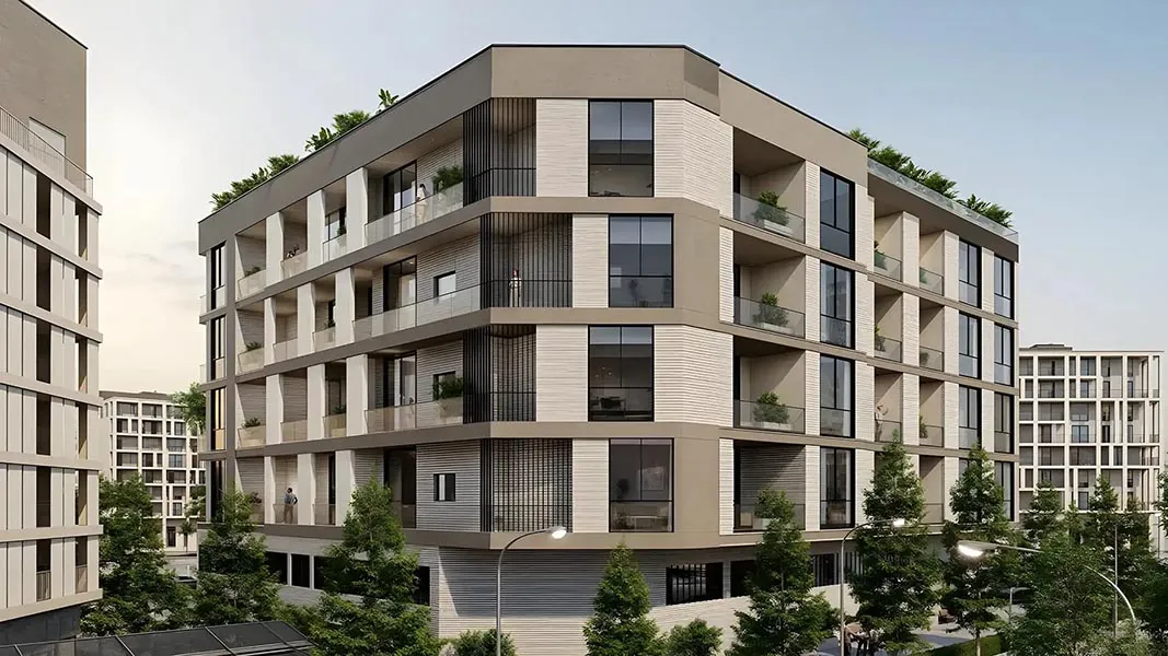 Modern residential building exterior